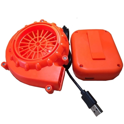 DC 6V Mini Electric Fan Air Blower Portable USB Doll Mascot Fan Gas Fashion Cartoon Costume Inflatable Energetic Orange Blower